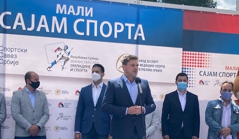 Gradonačelnik Pančeva Aleksandar Stevanović prisustvovao otvaranju „Malog sajma sporta“