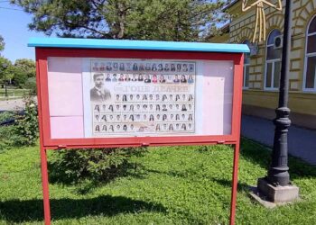 Maturanti Jabuke na panou ispred Mesne zajednice