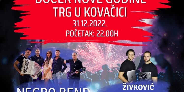 Doček Nove godine na trgu u Kovačici