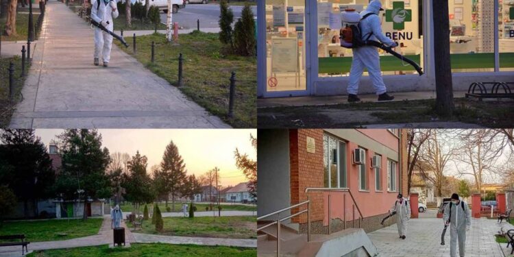 Dezinfekcija javnih površina u Opovu