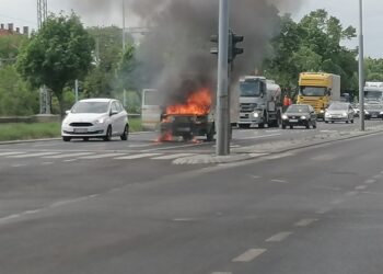 Zapalio se kamion u Pančevu