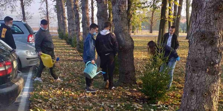 Učenici Srednje stručne škole „Vasa Pelagić“ Kovin oplemenili školski park