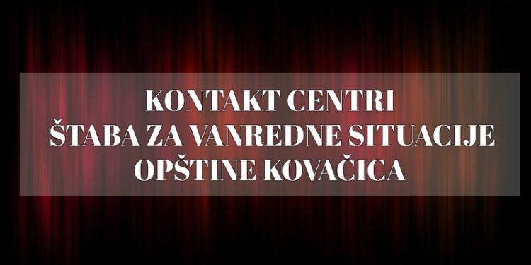 Kontakt centra Štaba za vanredne situacije