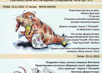 Festival humora i satire „Žaoka“ u Domu kulture Kačarevo 23. i 25. novembra