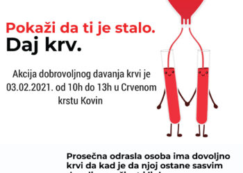 KOVIN: Akcija dobrovoljnog davanja krvi