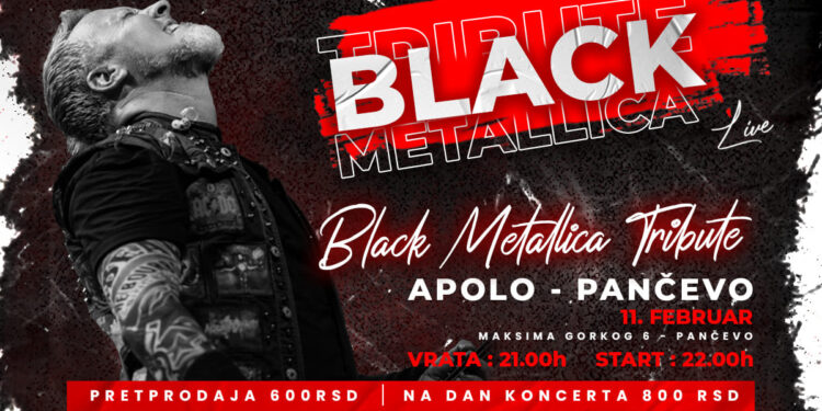 Metallica tribute 11. februara u Pančevu u dvorani Apolo