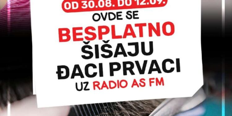 Besplatno šišanje đaka prvaka i u Pančevu