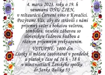 Udruženje žena Kovačica 4. marta organizuje svoju tradicionalnu Čajanku