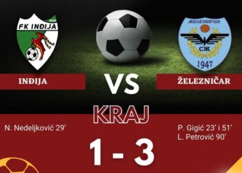 FK Železničar pobedio lidera Inđiju sa 3:1