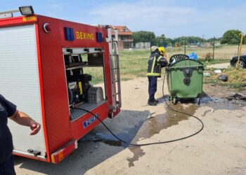 Zapaljen kontejner u blizini Tamiškog keja