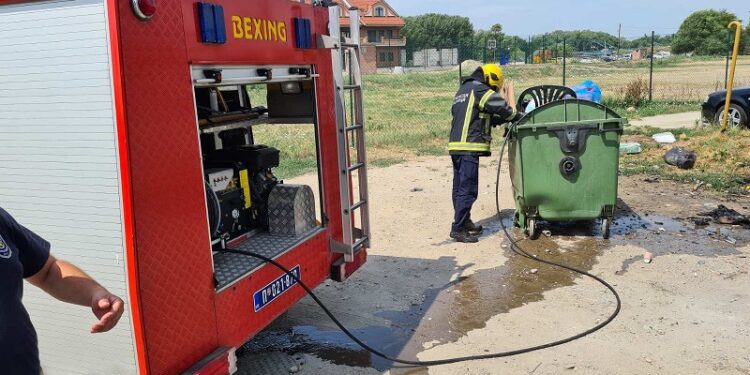 Zapaljen kontejner u blizini Tamiškog keja