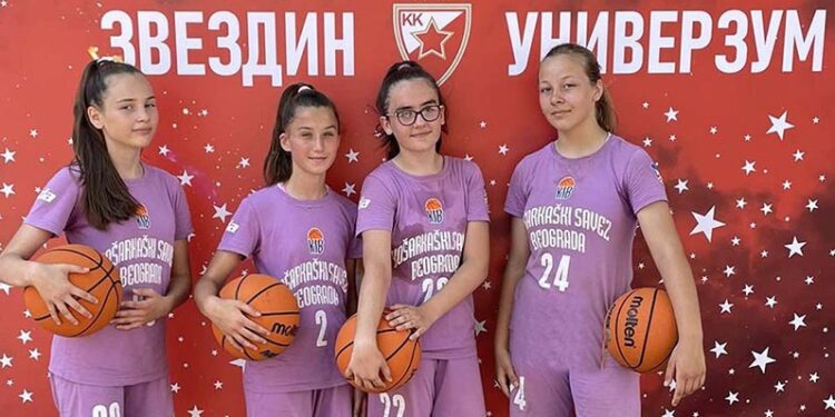 Košarkašice Agros Basketa iz Opova u kampu “Kalemegdan 2022”