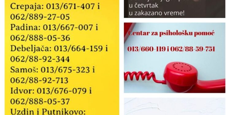 Telefoni i mere kovačičkog Štaba za vanredne situacije