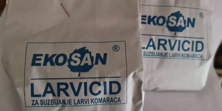 Raspored raspodele larvicida na teritoriji Pančeva