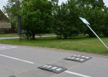 Nepoznati počinioci ukrali delove ležećeg policajca kod škole u Sakulama