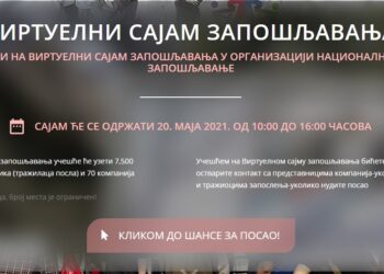 Prijavite se na prvi Virtuelni sajam zapošljavanja, 7.500 učesnika razgovaraće sa 70 kompanija