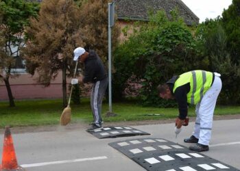 Reparacija oštećenih usporivača brzine u Sakulama