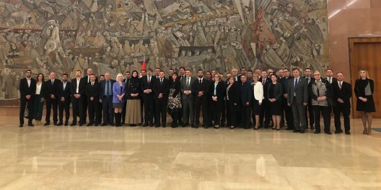Predsednici saveta nacionalnih manjina na svečanom prijemu kod ministra Žigmanova