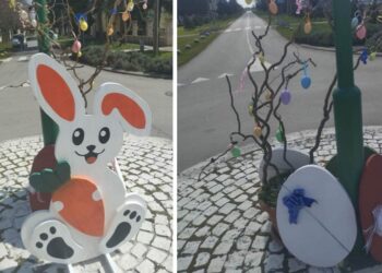 Ukrašen centar Skorenovca povodom Uskršnjih praznika