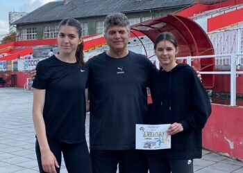 Ksenija Mrkela, Marija Mrkela i Sanja Marić na Rebubličkom prvenstvu u atletici