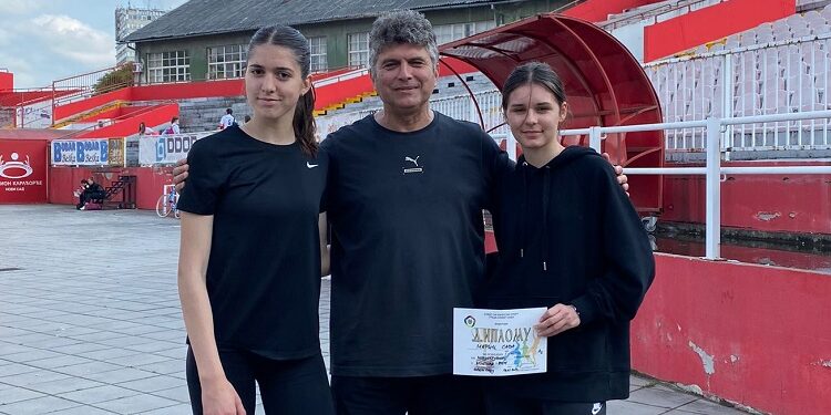 Ksenija Mrkela, Marija Mrkela i Sanja Marić na Rebubličkom prvenstvu u atletici