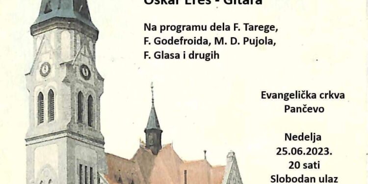Koncert klasične muzike 25. juna u Evangeličkoj crkvi u Pančevu