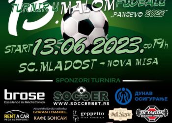 Turnir u malom fudbalu 13. juna na SC „Mladost“ u Pančevu