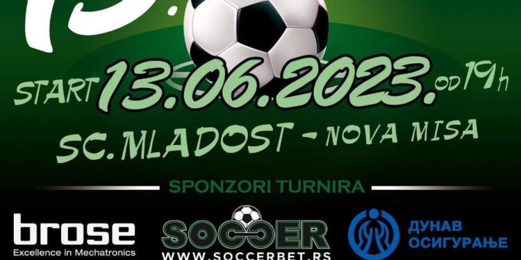 Turnir u malom fudbalu 13. juna na SC „Mladost“ u Pančevu