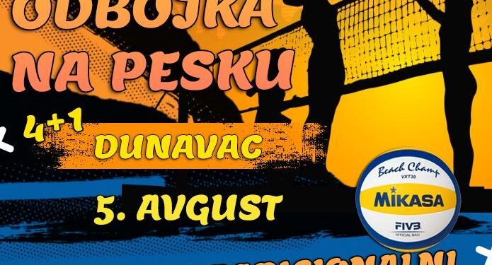 Turnir u odbojci na pesku 5. avgusta na kovinskom Dunavcu