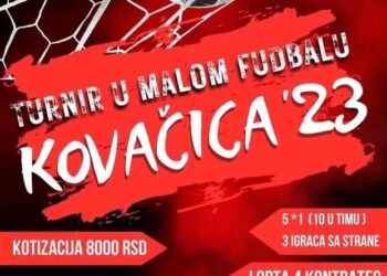 Turnir u malom fudbalu u Kovačici počinje u ponedeljak