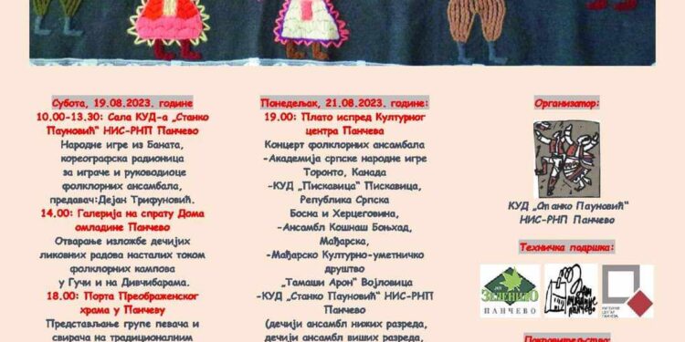 Festival „Pančevo – grad igre“ od 19. do 22. avgusta