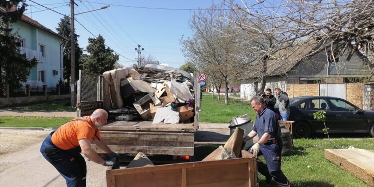 Raspored odnošenja kabastog otpada u Pančevu od 9. do 12. oktobra