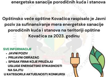 Opština Kovačica raspisala konkurs za energetsku efikasnost