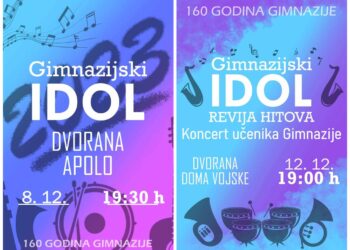Gimnazijski „Idol“ 8. i 12. decembra u Pančevu