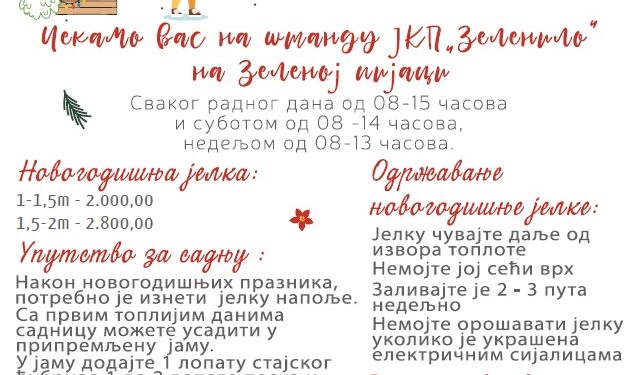 JKP zelenilo: Spasite novogodišnju jelku – kupite je sa korenom