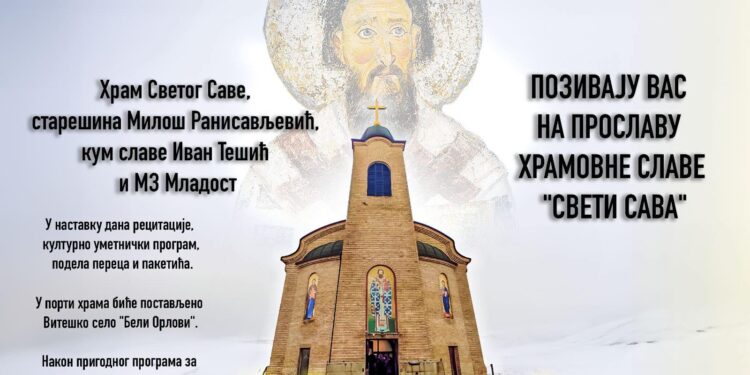Hram Svetog Save u Pančevu obeležava slavu 27. januara