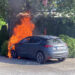 Zapalio se automobil u Opovu (VIDEO)