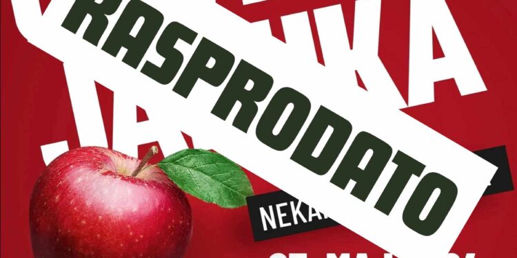 Dom omladine Pančevo: Rasprodate karte za Crvenu jabuku