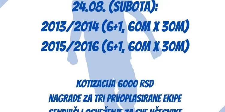 Prvi put u Kovačici: fudbalski turnir za mlađe kategorije