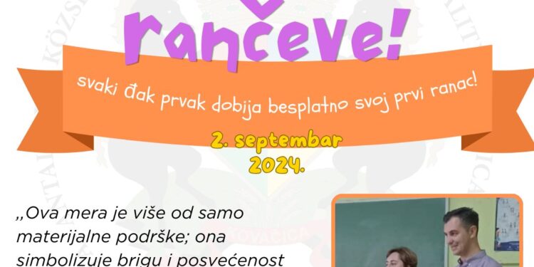 Opština Kovačica i ove godine deli rančeve đacima prvacima
