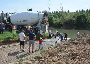 Uređenja plaže na Tamišu u Opovu