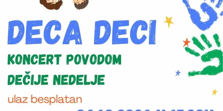Koncert „Deca deci“ 4. oktobra u Pančevu