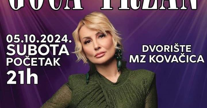 Koncert Goce Tržan 5. oktobra u Kovačici