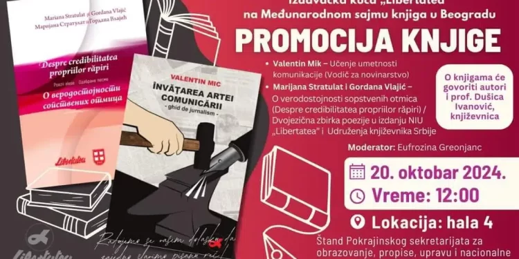 Nova izdanja NIU Libertatea Pančevo na Sajmu knjiga u Beogradu
