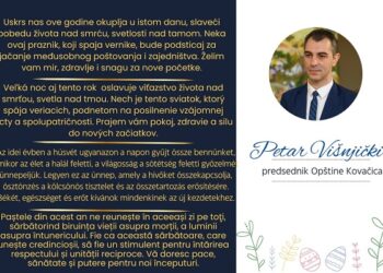Uskršnja čestitka Opštine Kovačica