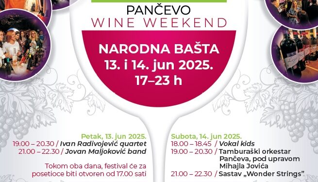 Odbrojavanje je počelo: Wine Weekend u Pančevu, vreme za festival vina i uživanje