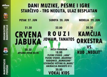 Muzička rapsodija poslednjeg vikenda juna u Starčevu