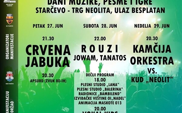 Muzička rapsodija poslednjeg vikenda juna u Starčevu