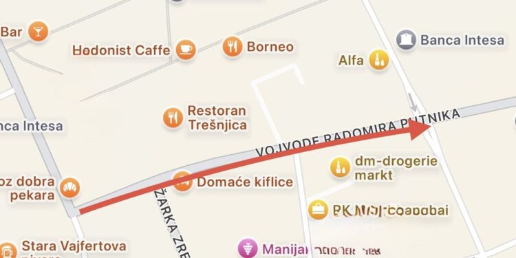 Vitman: Ulica Vojvode Radomira Putnika zatvara se zbog radova