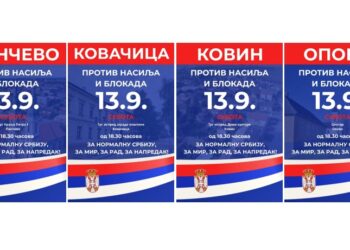 Za normalnu Srbiju: Pančevo, Kovačica, Kovin i Opovo 13.9. ustaju protiv blokada!